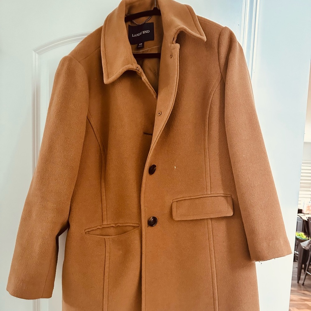 Lands' End Women's Tan Pea Coat